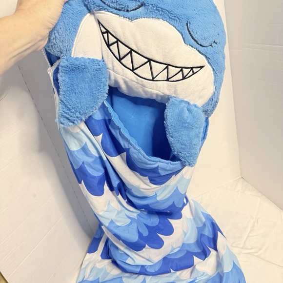 Happy Nappers Blue Shark Pillow Sleeping Bag Sleepy Sack Medium 3-6 yr old - Picture 5 of 9